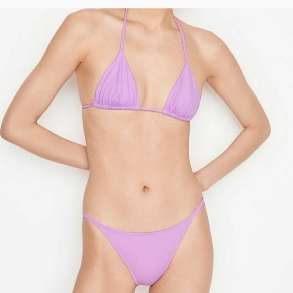 VICTORIA'S SECRET wisteria lilac purple Menton Itsy swim bikini bottom - Picture 2 of 3
